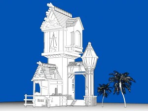 hilltop house 3D Model