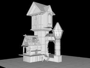 hilltop house 3D Model