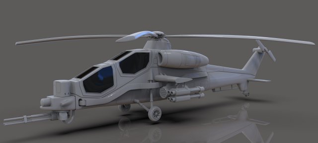 helicopter 3D 模型 .c4d .max .obj .3ds .fbx .stl .blend 