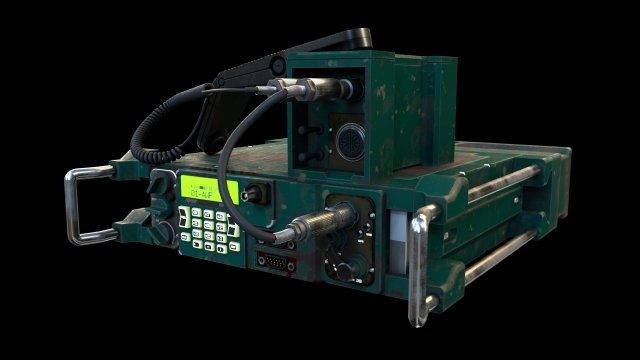 Military radio 3D Model .c4d .max .obj .3ds .fbx .stl .blend 