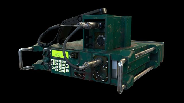 Military radio 3D Model .c4d .max .obj .3ds .fbx .stl .blend 