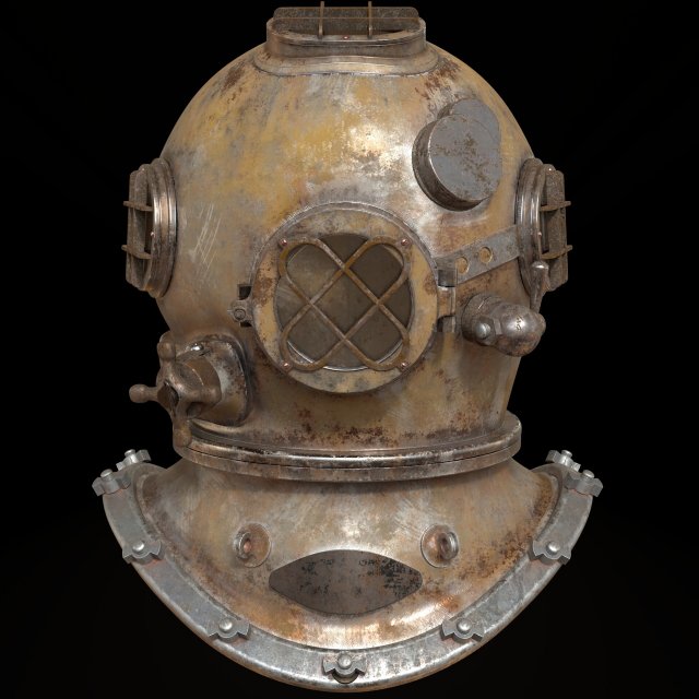 Deep sea helmet Modelo 3D .c4d .max .obj .3ds .fbx .stl .blend 