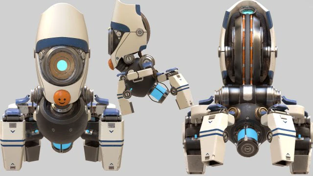 sentry bot - bullet ville 3D Model .c4d .max .obj .3ds .fbx .stl .blend