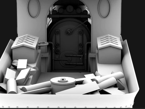 Jupiter Steam Locomotive 3D Model
