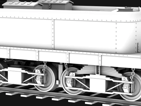 Jupiter Steam Locomotive 3D Model