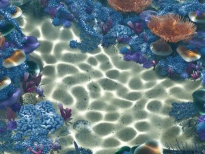 Ozeanboden-Korallenriffe-Cartoon -Unterwasser- 3D Modell