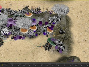 ocean floor coral reefs cartoon -underwater- 3D Model