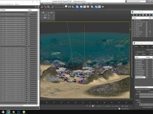 Ozeanboden-Korallenriffe-Cartoon -Unterwasser- 3D Modell