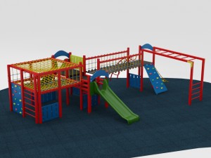 outdoor playground collection 10 piece set Model 3D