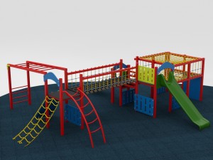 outdoor playground collection 10 piece set Model 3D