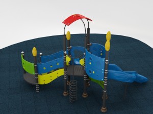 outdoor playground collection 10 piece set Model 3D