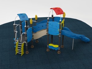 outdoor playground collection 10 piece set Model 3D
