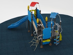 outdoor playground collection 10 piece set Model 3D