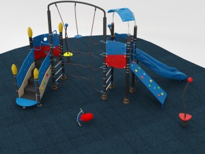 outdoor playground collection 10 piece set Model 3D