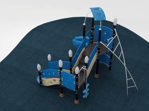 outdoor playground collection 10 piece set Model 3D