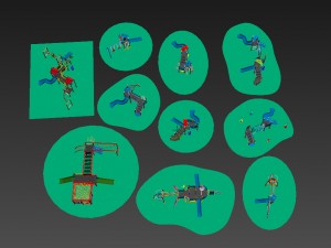 outdoor playground collection 10 piece set Model 3D