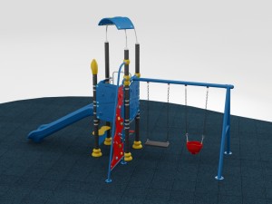 outdoor playground collection 10 piece set Model 3D