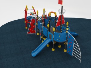 outdoor playground collection 10 piece set Model 3D