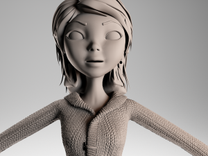 cartoon girl rigged Modelo 3D