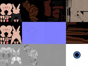 menina dos desenhos animados manipulada Modelo 3D