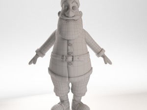 santa claus character 3D मॉडल