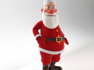 rigged santa claus character 3D मॉडल