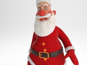 rigged santa claus character 3D मॉडल