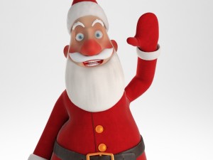 rigged santa claus character 3D मॉडल