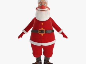 rigged santa claus character 3D मॉडल