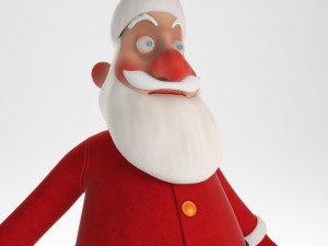 rigged santa claus character 3D मॉडल