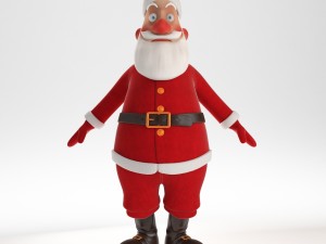 rigged santa claus character 3D मॉडल