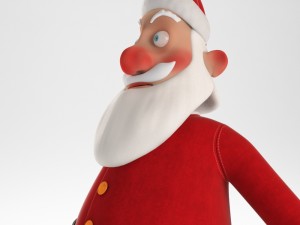 rigged santa claus character 3D मॉडल