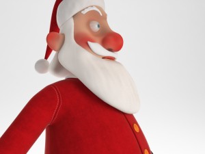rigged santa claus character 3D मॉडल