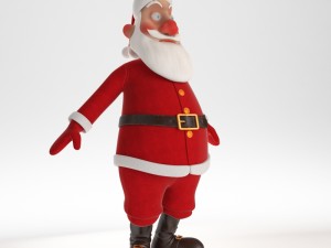 rigged santa claus character 3D मॉडल