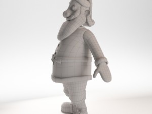 rigged santa claus character 3D मॉडल