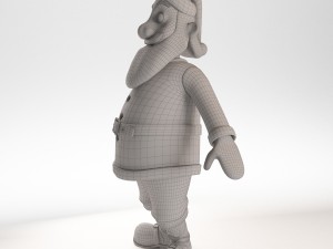 rigged santa claus character 3D मॉडल