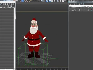 rigged santa claus character 3D Model