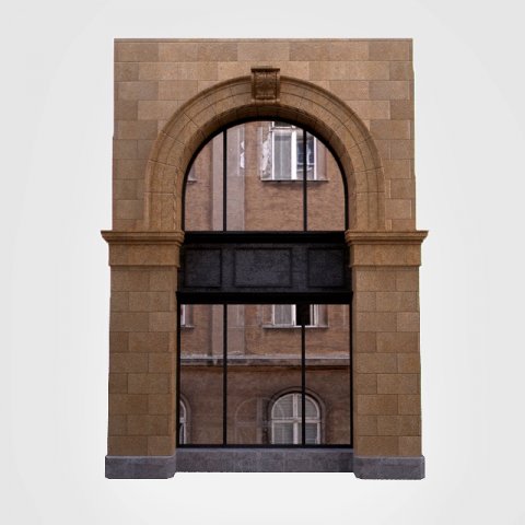 architecture detail-classic window arc- 3D Model .c4d .max .obj .3ds .fbx .stl .blend 