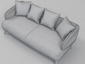 aries 25 seat sofa 3D Model