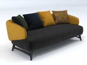 aries 25 seat sofa 3D Model