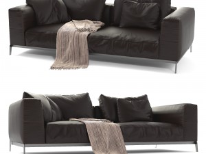flexform leather sofa ettore Modèle 3D