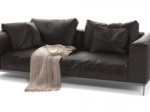 flexform leather sofa ettore 3D Model