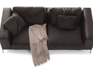 flexform leather sofa ettore Model 3D