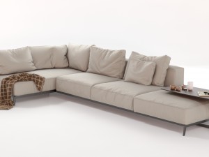 flexform sectional sofa ettore 3D Model