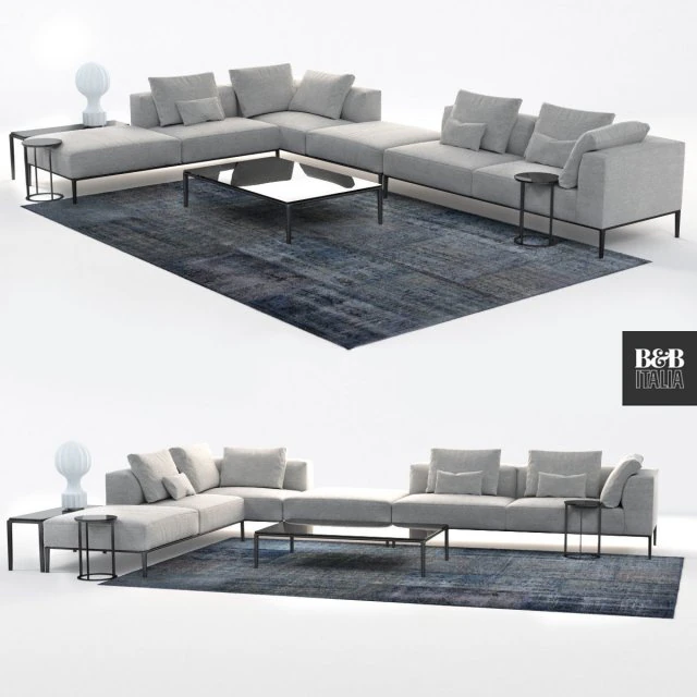 b and b italia sofa michel effe 3D Model .c4d .max .obj .3ds .fbx .stl .blend 