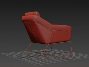 metl lounge chair industrywest 3D Model