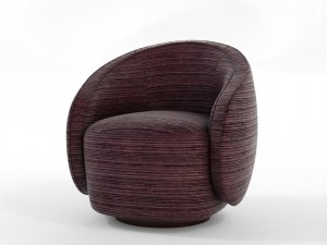 kelly wearstler swivel chair vr - ar - low-poly 3D 模型