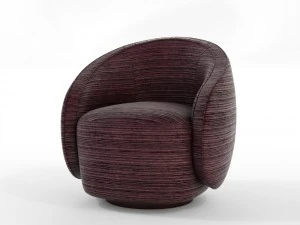 sedia girevole kelly wearstler vr - ar - low-poly Modello 3D