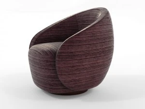 sedia girevole kelly wearstler vr - ar - low-poly Modello 3D