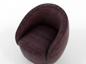 sedia girevole kelly wearstler vr - ar - low-poly Modello 3D